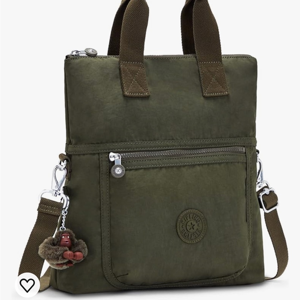 Kipling Eleva Convertible Crossbody Tote Jaded Green